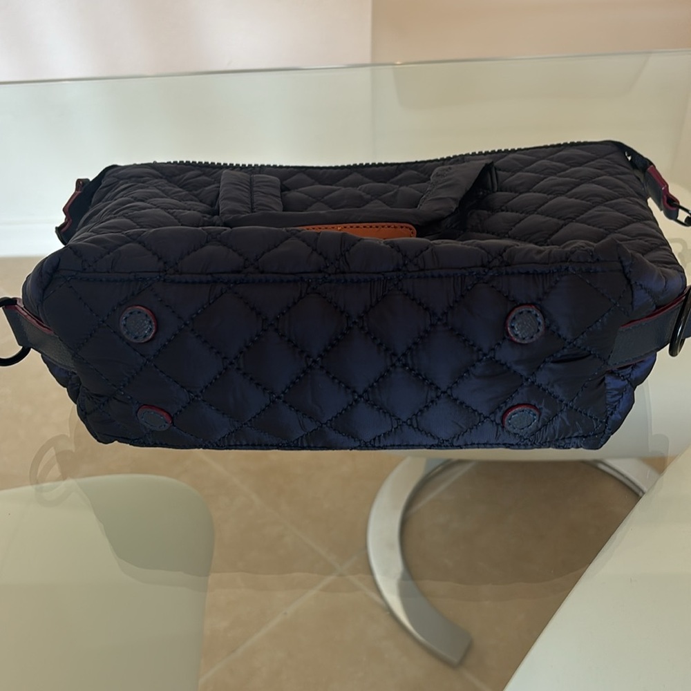 Wanda Nylon Navy Quilted Crossbody Bag - Picture 6 of 8